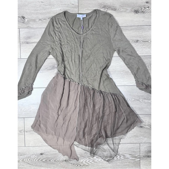 Pretty Angel Navy Blue Layered Tunic Top - Picture 3 of 14